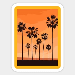 Tropical trees silhouette Sticker